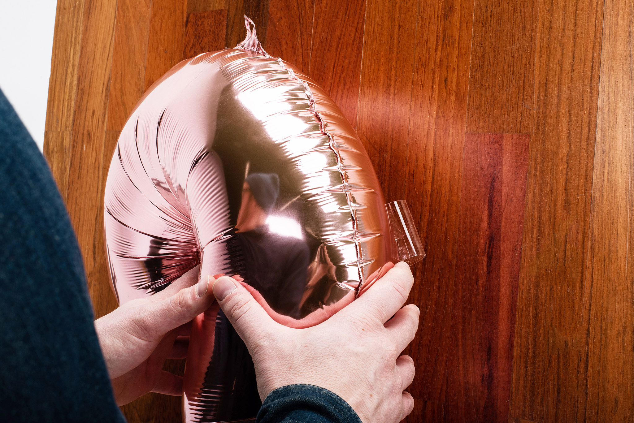 Balónek fóliový narozeniny číslo 6 růžovo-zlaté 66cm